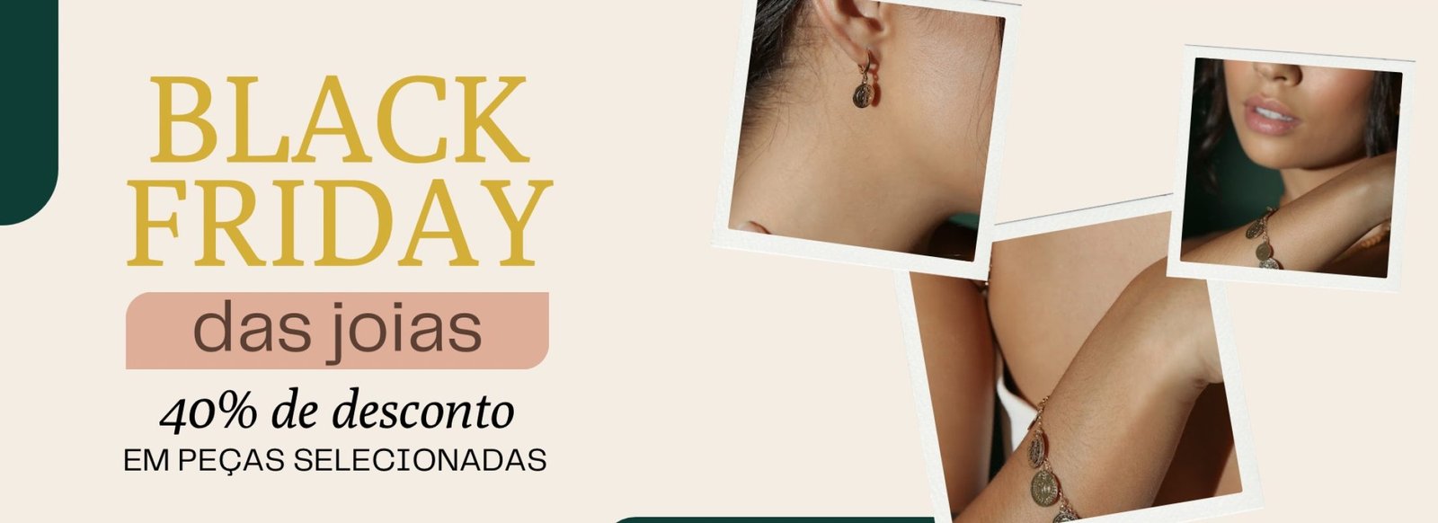 Banner para Site Nova coleção de verão loja de acessórios elegante rosa e bege 2